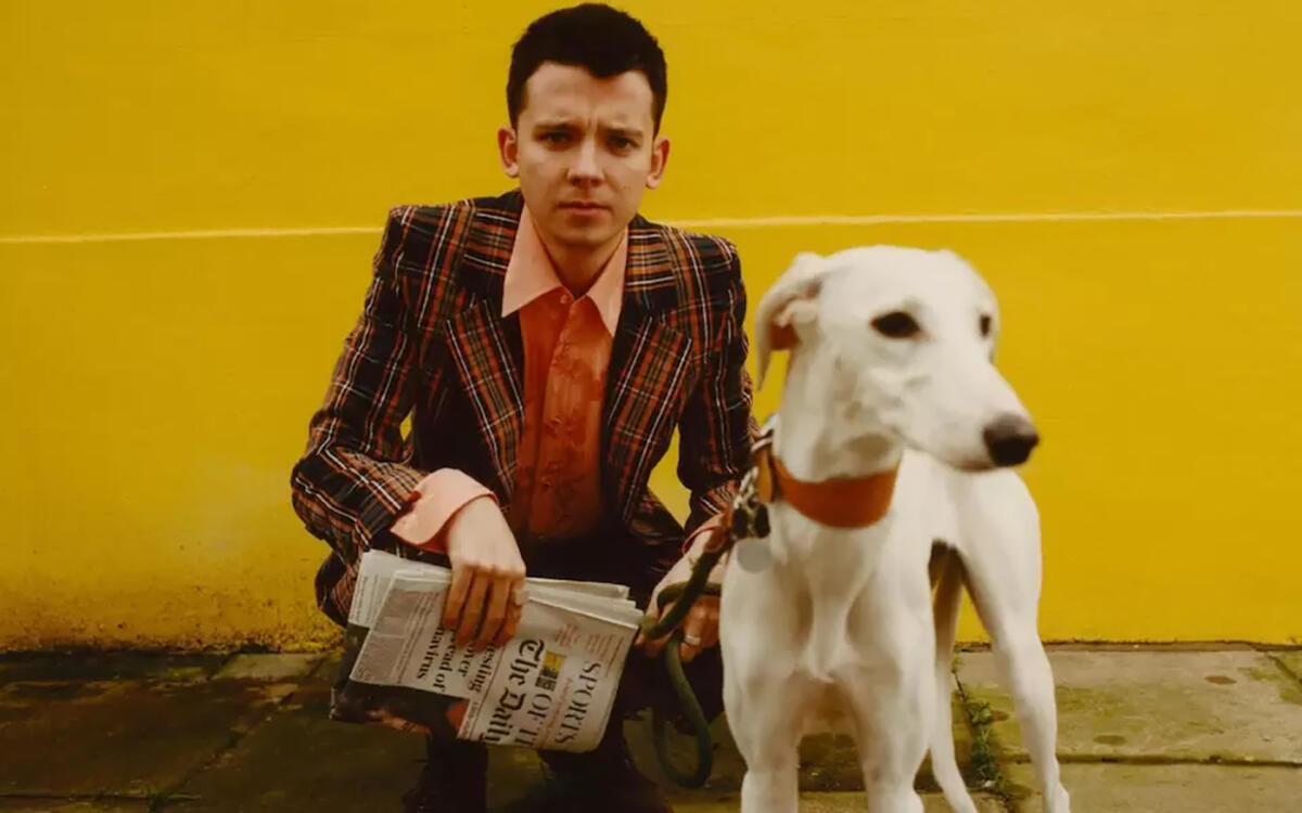 head and shoulders portrait with dog